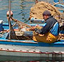 on-Sicily - A fisherman in the harbour of Castellammare del Golfo