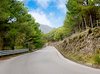 on-Sicily - cycling near Carini in Sicily