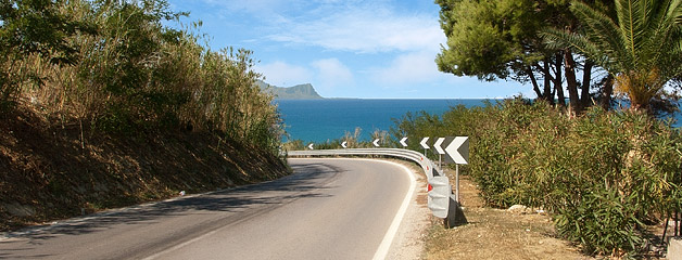 on-Sicily - cycling near Alcamo Marina in Sicily