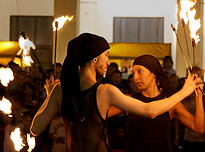 on-Sicily - street performers at Stragusto in Trapani