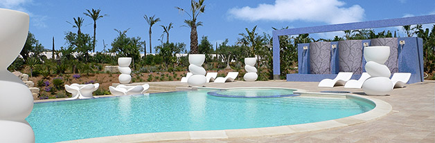 on-Sicily - the swimming pool of the borgo delle olive in Balestrate, Sicily