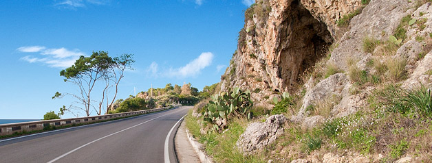 on-Sicily - the SS113 near trappeto, Sicily