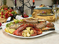 on-Sicily - A fish dish in a Sicilian restaurant